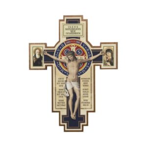Cruz de Madeira de Parede - 19cm São Bento/Perp. Socorro