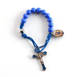 Pulseira Dezena Terço Aberto Madeira 10mm – Nossa Senhora Desatadora dos Nós